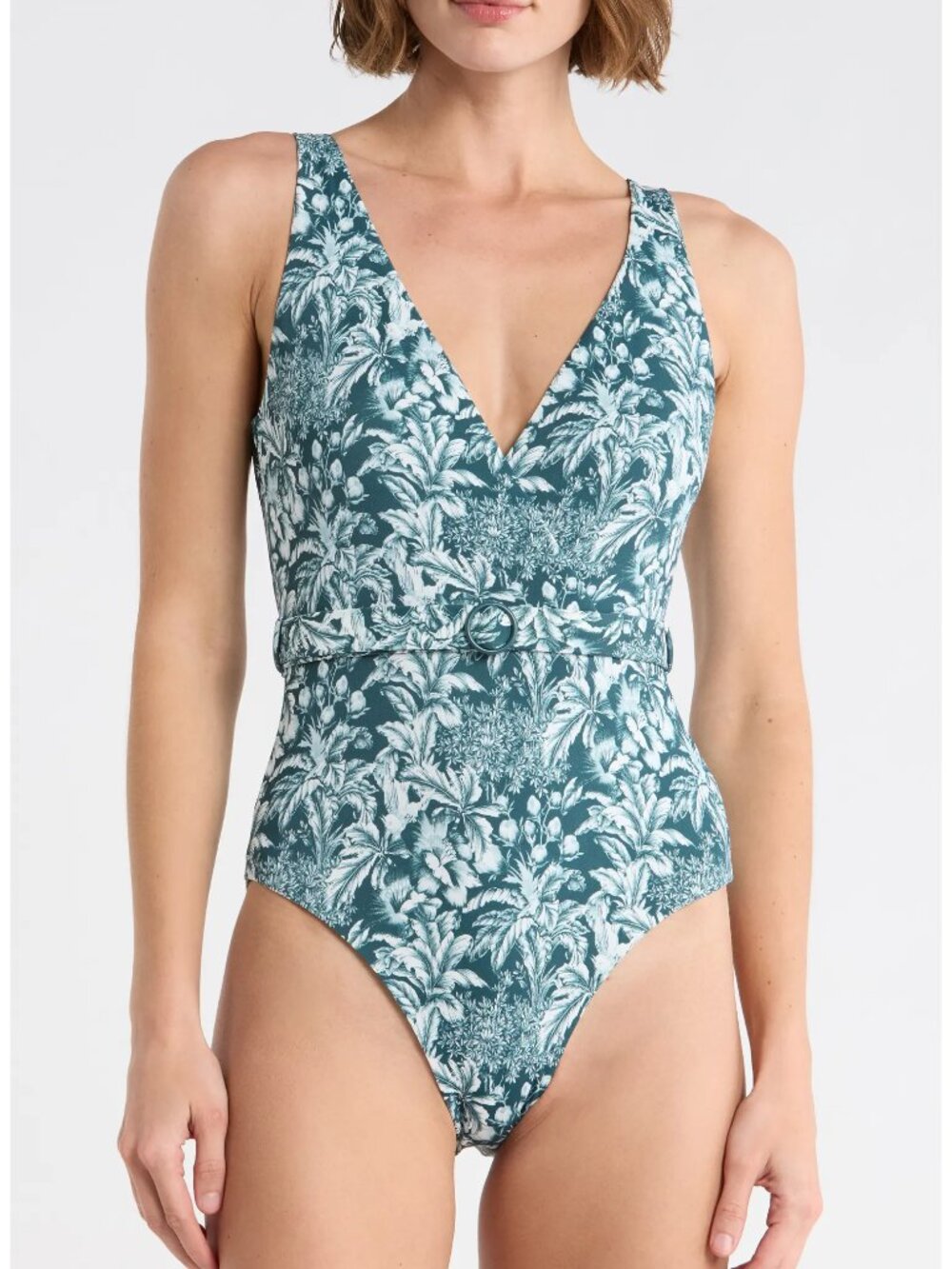 onia Michelle belted one-piece swimsuit small NEW